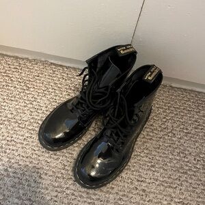 Dr. Martens boots in patent black